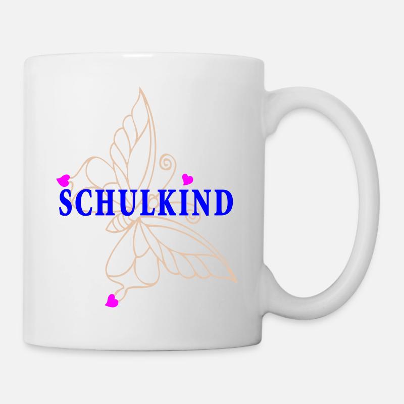 Schulkind Schmetterling - Tasse - Weiß