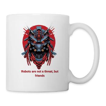 Roter Roboter - Tasse - Weiß - Rechts