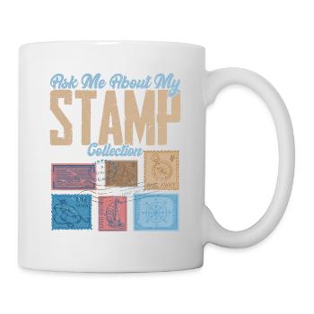 Ask Me About My Stamp Collection 2Let's Talk Stamp - Tasse - Weiß - Rechts