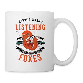 Fuchs Geschenk Rotfuchs - Tasse - Weiß - Rechts