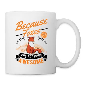 Fuchs Geschenk Rotfuchs - Tasse - Weiß - Rechts