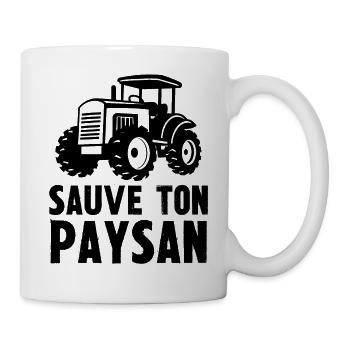 sauve ton paysan - Mug blanc - blanc - Droite
