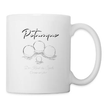 Petanque Carreau sur la place Spieler Spruch Boule - Tasse - Weiß - Rechts