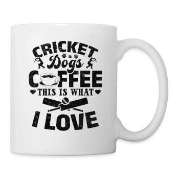 Cricket Dogs Coffee This Is What I Love - Cricket - Tasse - Weiß - Rechts