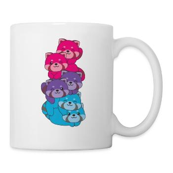 androgyn Flag Pride LGBTQ süße Roter Panda - Tasse - Weiß - Rechts