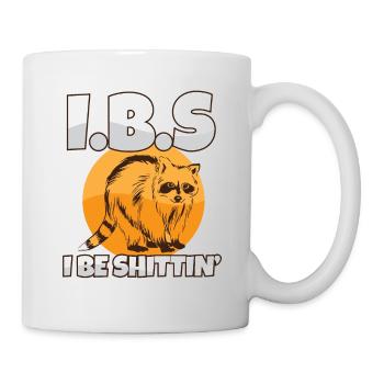Sensibilisation au SCI raton laveur Je suis une blague sur les toilettes de Shittin - Mug blanc - blanc - Droite