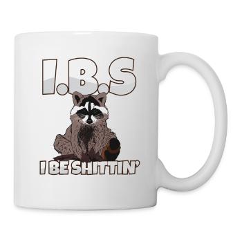 Sensibilisation au SCI raton laveur Je suis une blague sur les toilettes de Shittin - Mug blanc - blanc - Droite