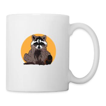 Sensibilisation au SCI raton laveur Je suis une blague sur les toilettes de Shittin - Mug blanc - blanc - Droite