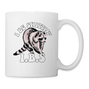 Sensibilisation au SCI raton laveur Je suis une blague sur les toilettes de Shittin - Mug blanc - blanc - Droite