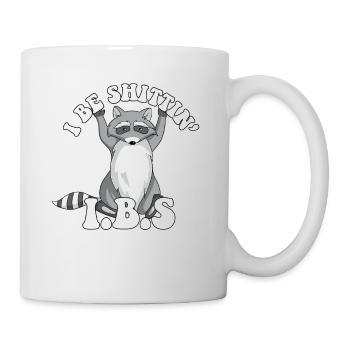 Sensibilisation au SCI raton laveur Je suis une blague sur les toilettes de Shittin - Mug blanc - blanc - Droite