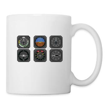 Funny Pilot Six Pack Aviation Flight Simulation - Tasse - Weiß - Rechts