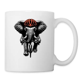 Cycling Elephant - Mug - white - Right