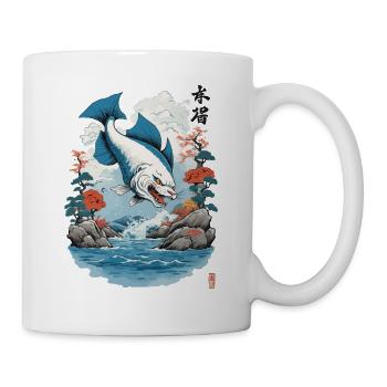 Ukiyo-E Catfish Japan Cat Streetwear Style - Mug - white - Right