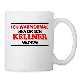 Kellner Spruch Restaurant Lustige Kellner Geschenk - Tasse - Weiß - Rechts