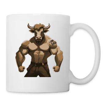 TAUREAU TAUREAU J’AIME PAPA - Mug blanc - blanc - Droite