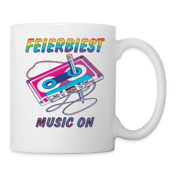 CASSETTE FEIERBIEST MUSIC ON - Mug - white - Right