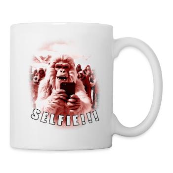 Selfie de Yéti - Mug blanc - blanc - Droite