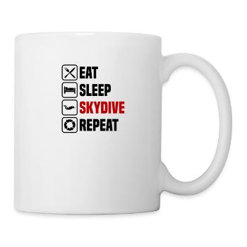 Eat Sleep Skydive Repeat Skydiver - Mug - white - Right