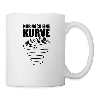 Nur noch eine Kurve - Tasse - Weiß - Rechts