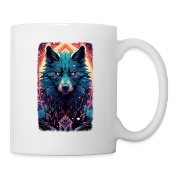 Spirit Wolf Fox Aesthetic Japanese Kitsune - Mug - white - Right