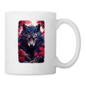 Spirit Wolf Fox Aesthetic Japanese Kitsune - Mug - white - Right