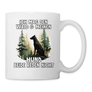 Lustiges Hundehalter Outfit für Wanderungen und - Tasse - Weiß - Rechts