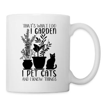 I Garden I Pet Cats Garden Gardener Plants - Mug - white - Right