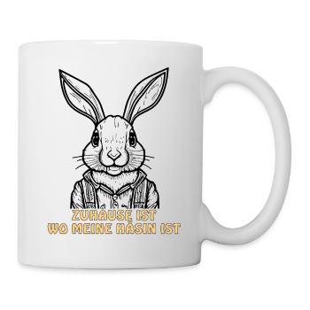 HASE ZUHAUSE HÄSIN - Tasse - Weiß - Rechts