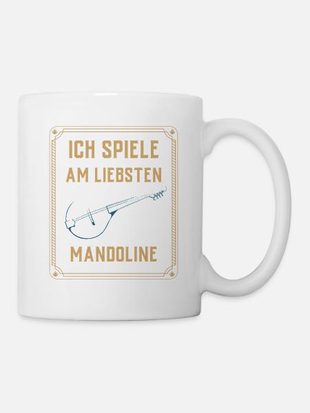 Ich spiele Mandoline - Tasse - Weiß