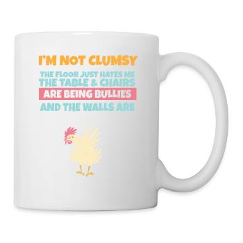 I'm Not Clumsy The Floor Hates Me Foolish Chicken - Mug - white - Right