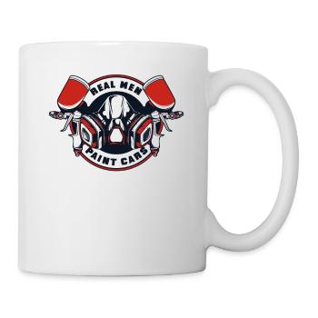Real Men Paint Cars Vehicle Car Spray Automotive - Mug - white - Right