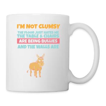 I'm Not Clumsy The Floor Hates Me Foolish Donkey - Mug - white - Right