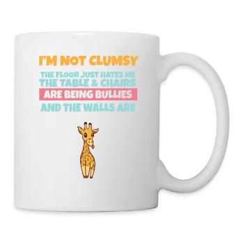 I'm Not Clumsy The Floor Hates Me Foolish Giraffe - Mug - white - Right