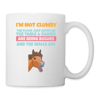 I'm Not Clumsy The Floor Hates Me Foolish Horse - Mug - white - Right