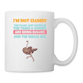 I'm Not Clumsy The Floor Hates Me Foolish Ostrich - Mug - white - Right