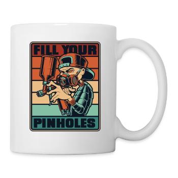 Retro Fill Your Pinholes Car Spray Automotive Car - Mug - white - Right