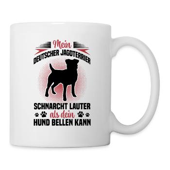 Le Terrier de chasse ronfle bruyamment Le Terrier de chasse allemand - Mug blanc - blanc - Droite