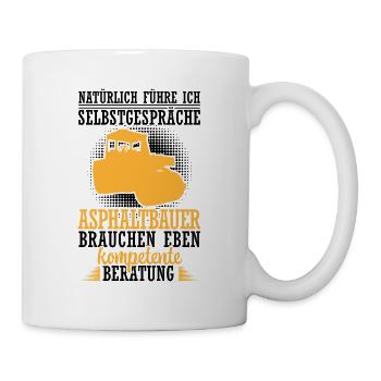 Asphalt Builder Talks to Soliloquies Road Builder - Mug - white - Right