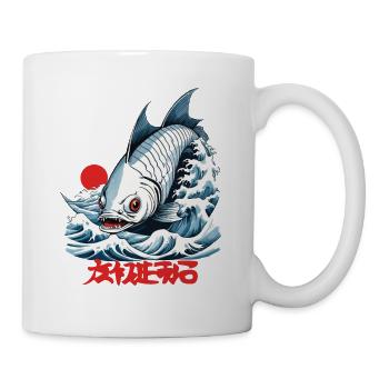 Ukiyo-E Fish Fisherman Angler Japan Artwork - Mug - white - Right