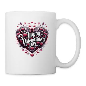 Love's Symphony: A Valentine's Day Heart Mosaic - Mug - white - Right