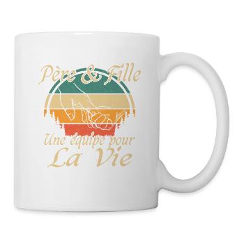 Dad Santa Claus Gift Father and Daughter - Mug - white - Right