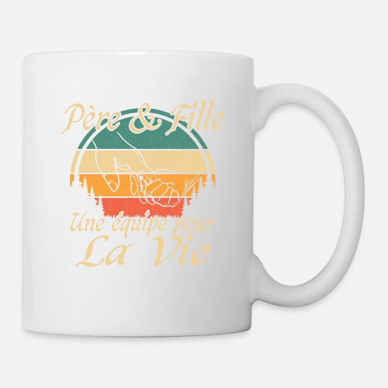 Papa Weihnachtsmann Geschenk Vater und Tochter - Tasse - Weiß