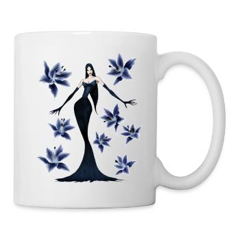 Lady lily bleu - Mug blanc - blanc - Droite
