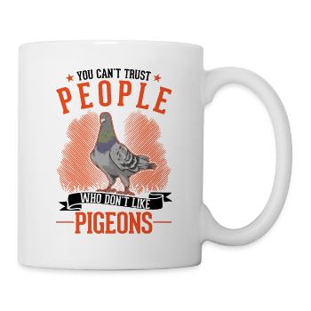 Taube Geschenk Taubenzüchter Brieftaube - Tasse - Weiß - Rechts