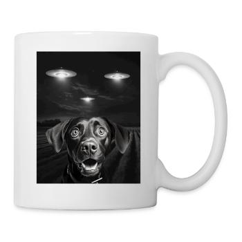 Selfie De Chiens Drôles Devant Des OVNIS Chien OVNI - Mug blanc - blanc - Droite