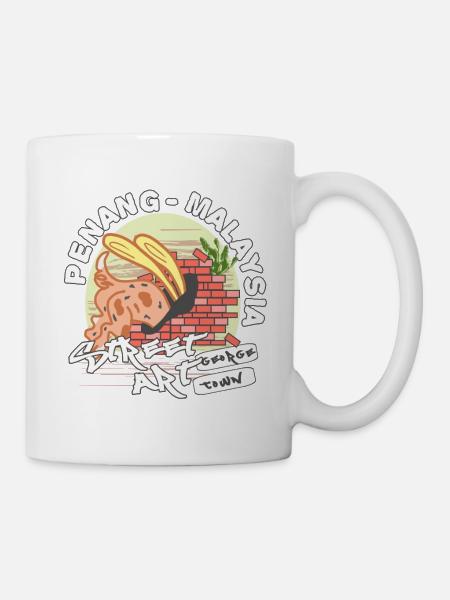 Penang Street Art - Tasse - Weiß