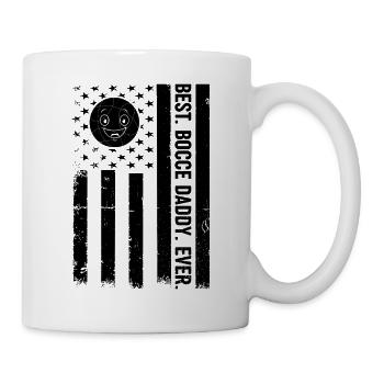 Best Bocce Daddy Ever - Boccia US Flag - Mug - white - Right