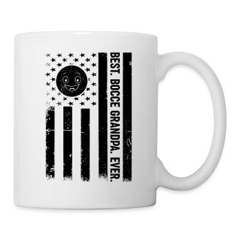 Best Bocce Grandpa Ever - Boccia US Flag - Mug - white - Right