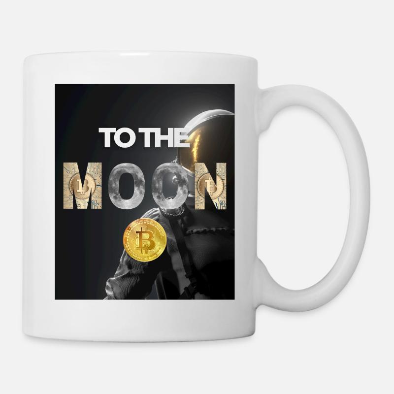 Bitcoin to the Moon - Variante 9 - Tasse - Weiß