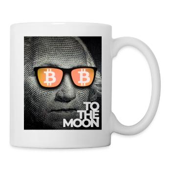 Bitcoin to the Moon - Variante 12 - Tasse - Weiß - Rechts